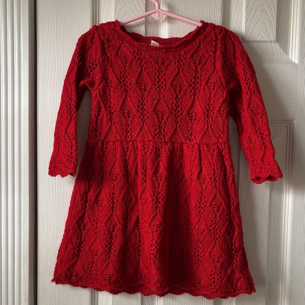 Cat & Jack Red Lace Kids Dress